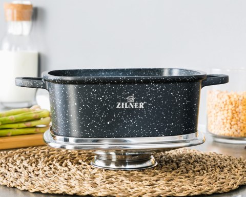 GARNEK z POWŁOKĄ MARMUROWĄ 3.5L 22cm BRYTFANNA ZILNER ZL- 9009