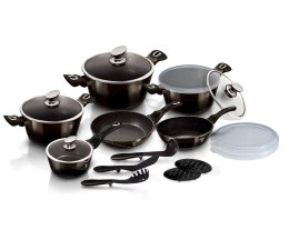 GARNKI BERLINGER HAUS 18 ELE METALLIC SHINY BLACK BH-6614