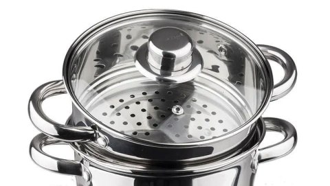 GARNKI DO GOTOWANIA NA PARZE 2.5L 18CM 3 EL. KiNGHOFF KH-3315