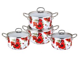 GARNKI EMALIOWANE 8 EL. EDEL HOFF MAKI EH-7060-R / 7063