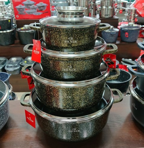 GARNKI MARMUROWO-CERAMICZNE 8 EL. ZILNER ZL-7209