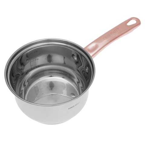 GARNKI STALOWE 12 EL. KINGHOFF ROSEGOLD KH-1765