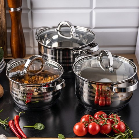 GARNKI STALOWE 6 EL. 2.1/2.9/3.9L KLAUSBERG KB-7693