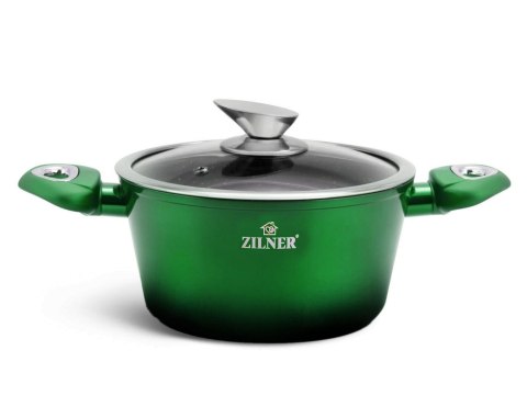 GARNKI z POWŁOKĄ GRANITOWĄ 15 ELE. ZILNER EMERALD NOIR ZL-8521