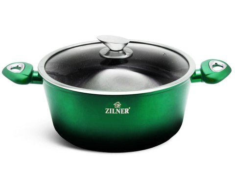 GARNKI z POWŁOKĄ GRANITOWĄ 15 ELE. ZILNER EMERALD NOIR ZL-8521