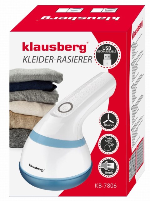 GOLARKA ELEKTRYCZNA DO UBRAŃ ODZIEŻY SWETRÓW AKUMULATOROWA KLAUSBERG KB-7806