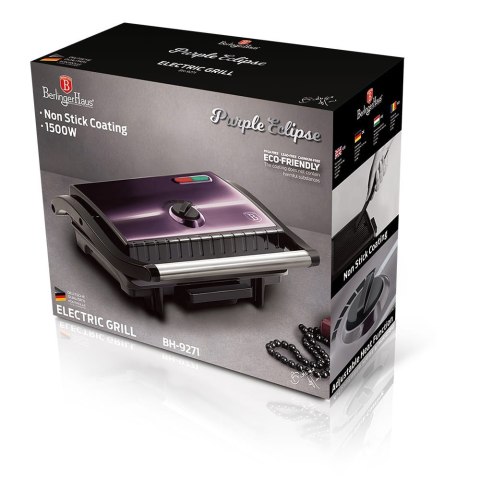 GRILL ELEKTRYCZNY 1500W OPIEKACZ BERLINGER HAUS PURPLE ECLIPSE BH-9271