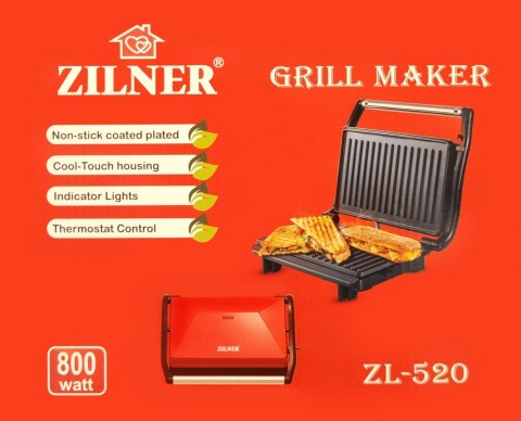 GRILL ELEKTRYCZNY 800W ZILNER ZL-520