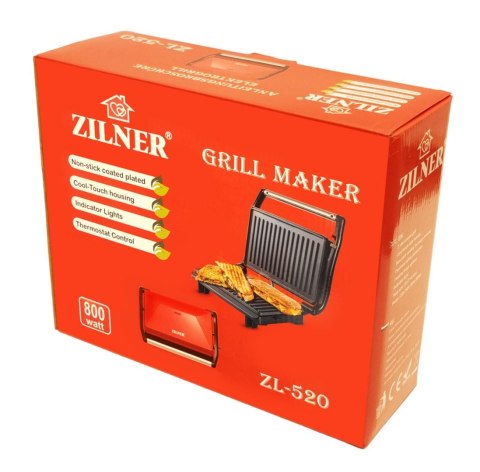 GRILL ELEKTRYCZNY 800W ZILNER ZL-520