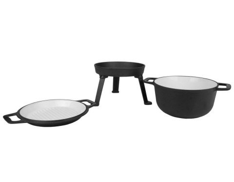 KOCIOŁEK ŻELIWNY MYŚLIWSKI 5L EMALIOWANY ROSSNER PM214-W