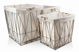 KOMPLET 3 KOSZY PROSTOKĄTNYCH O RÓŻNYCH ROZMIARACH LOUIS MONDEX HTOP4269