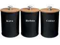 KOMPLET 3 POJEMNIKÓW KAWA HERBATA CUKIER KRISBERG KS-2648 / 2731
