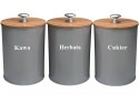 KOMPLET 3 POJEMNIKÓW KAWA HERBATA CUKIER KRISBERG KS-2649 / 2732