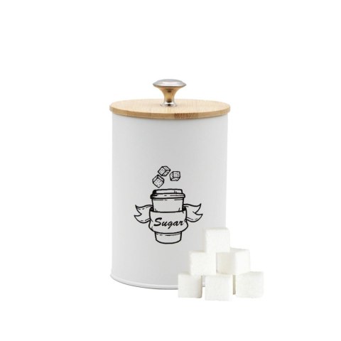 KOMPLET 4 POJEMNIKÓW KAWA HERBATA CUKIER SÓL 16X9,5CM BRUNBESTE BB-2674 (NAPISY ENG)