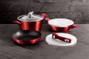KOMPLET GARNKÓW 6-ele 24cm BERLINGER HAUS METALLIC LINE BURGUNDY BH-7050