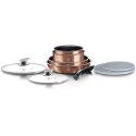 KOMPLET GARNKÓW 9-EL. CLICK & COOK BERLINGER HAUS METALLIC LINE ROSE GOLD BH-6147