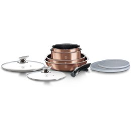 KOMPLET GARNKÓW 9-EL. CLICK & COOK BERLINGER HAUS METALLIC LINE ROSE GOLD BH-6147