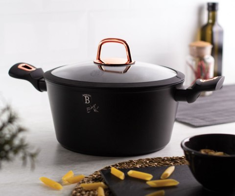 KOMPLET GARNKÓW POWŁOKA GRANIT 10 EL. BERLINGER HAUS BLACK ROSE BH-6149