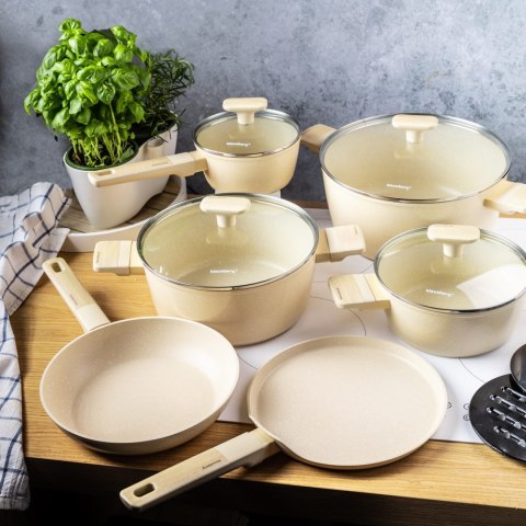 KOMPLET GARNKÓW Z MAMUROWĄ POWŁOKĄ NIEPRZYWIERAJĄCĄ 12-ELE KLAUSBERG KB-7833