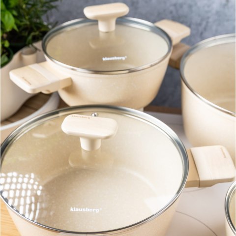 KOMPLET GARNKÓW Z MAMUROWĄ POWŁOKĄ NIEPRZYWIERAJĄCĄ 12-ELE KLAUSBERG KB-7833