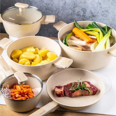 KOMPLET GARNKÓW Z MAMUROWĄ POWŁOKĄ NIEPRZYWIERAJĄCĄ 12-ELE KLAUSBERG KB-7833