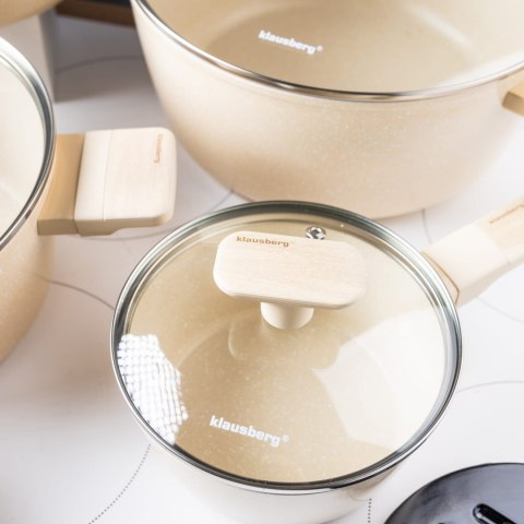 KOMPLET GARNKÓW Z MAMUROWĄ POWŁOKĄ NIEPRZYWIERAJĄCĄ 12-ELE KLAUSBERG KB-7833