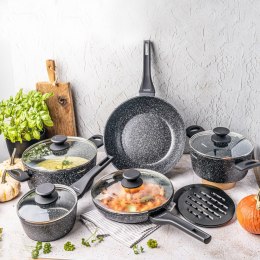 KOMPLET GARNKÓW Z MARMURKOWĄ POWŁOKĄ NIEPRZYWIERAJĄCĄ 12-ELE KLAUSBERG KB-7657