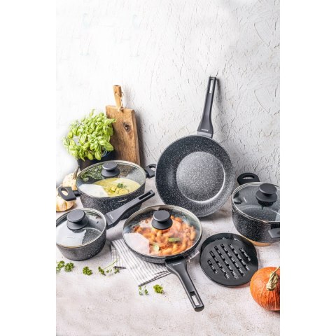 KOMPLET GARNKÓW Z MARMURKOWĄ POWŁOKĄ NIEPRZYWIERAJĄCĄ 12-ELE KLAUSBERG KB-7657