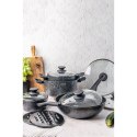 KOMPLET GARNKÓW Z MARMURKOWĄ POWŁOKĄ NIEPRZYWIERAJĄCĄ 12-ELE KLAUSBERG KB-7657