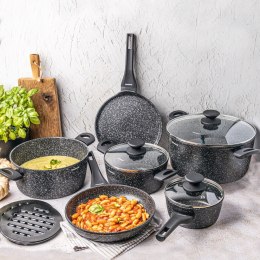 KOMPLET GARNKÓW Z MARMURKOWĄ POWŁOKĄ NIEPRZYWIERAJĄCĄ 12-ELE KLAUSBERG KB-7658