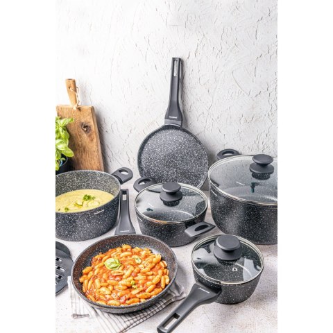 KOMPLET GARNKÓW Z MARMURKOWĄ POWŁOKĄ NIEPRZYWIERAJĄCĄ 12-ELE KLAUSBERG KB-7658