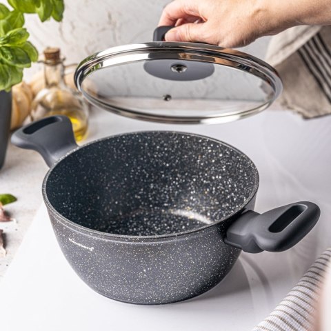 KOMPLET GARNKÓW Z MARMURKOWĄ POWŁOKĄ NIEPRZYWIERAJĄCĄ 12-ELE KLAUSBERG KB-7675