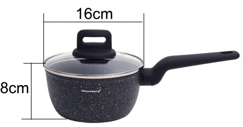 KOMPLET GARNKÓW Z MARMURKOWĄ POWŁOKĄ NIEPRZYWIERAJĄCĄ 12-ELE KLAUSBERG KB-7675