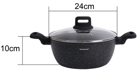 KOMPLET GARNKÓW Z MARMURKOWĄ POWŁOKĄ NIEPRZYWIERAJĄCĄ 12-ELE KLAUSBERG KB-7675