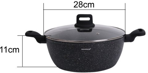 KOMPLET GARNKÓW Z MARMURKOWĄ POWŁOKĄ NIEPRZYWIERAJĄCĄ 12-ELE KLAUSBERG KB-7675