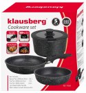 KOMPLET GARNKÓW Z MARMURKOWĄ POWŁOKĄ NIEPRZYWIERAJĄCĄ 5-ELE KLAUSBERG KB-7858