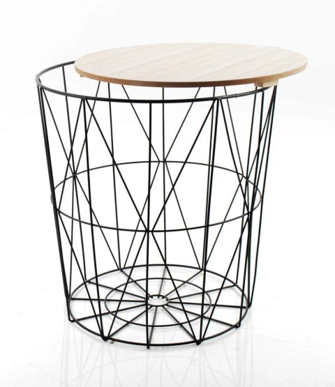 KOSZ METALOWY Z POKRYWĄ 39.5x39.5x41.5cm LOUIS MONDEX HTOP2852