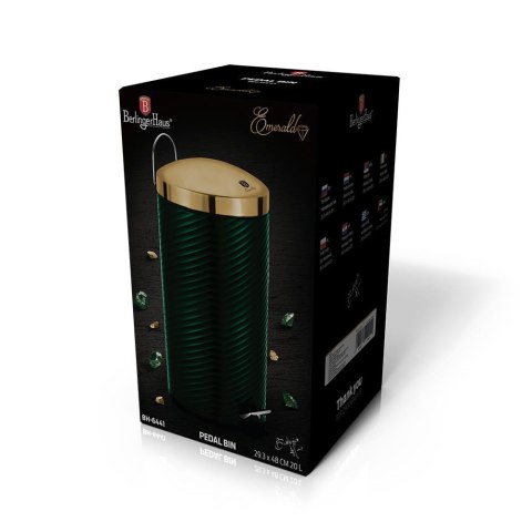 KOSZ NA ŚMIECI 20L STAL NIERDZ. BERLINGER HAUS EMERALD BH-6441