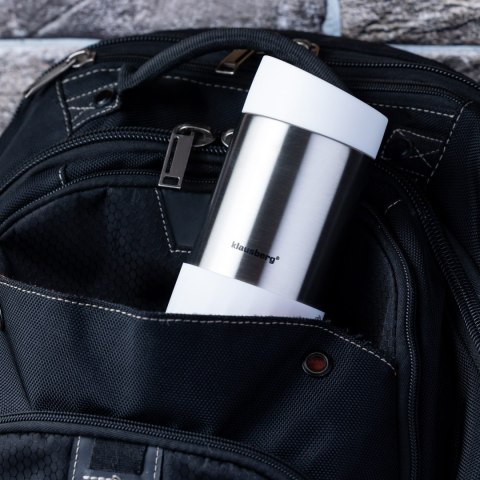 KUBEK TERMICZNY 400ML STAL NIERDZEWNA 18/8 KLAUSBERG BIAŁY KB-7635