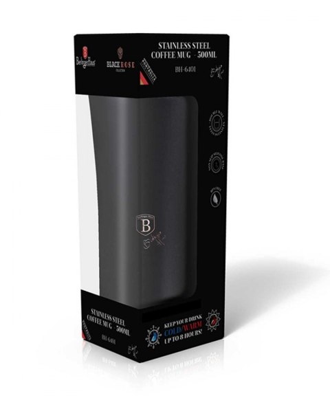 KUBEK TERMICZNY 500ML BERLINGER HAUS BLACK ROSE BH-6401