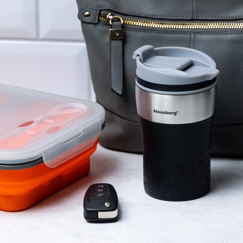 KUBEK TERMICZNY MAŁY 280ML KLAUSBERG CZARNY KB-7621
