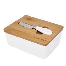 MASELNICZKA CERAMICZNA Z NOŻYKIEM KONIGHOFFER KG-4264 BIAŁA