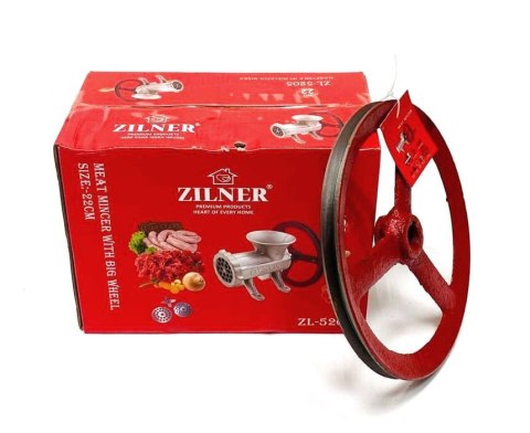 MASZYNKA ŻELIWNA DO MIELENIA MIĘSA #22 z KOŁEM ZILNER ZL-5205
