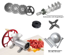 MASZYNKA ŻELIWNA DO MIELENIA MIĘSA #32 z KOŁEM KiNGHOFF KH-1432