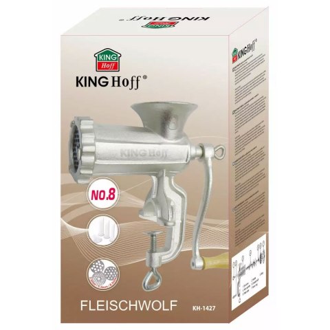 MASZYNKA ŻELIWNA DO MIELENIA MIĘSA #8 + AKCESORIA KiNGHOFF KH-1427