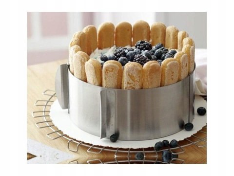 OBRĘCZ FORMA DO TORTÓW REGULOWANA 16-30 x 12cm BRUNBESTE BB-3153