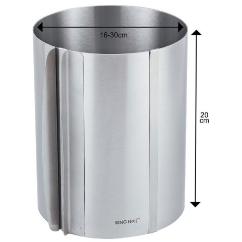 OBRĘCZ FORMA DO TORTÓW REGULOWANA 16-30 X 20CM KINGHOFF KH-1794