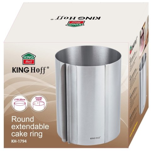 OBRĘCZ FORMA DO TORTÓW REGULOWANA 16-30 X 20CM KINGHOFF KH-1794