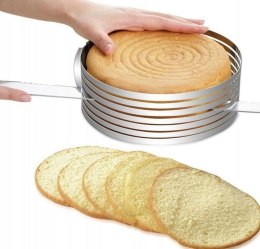 OBRĘCZ REGULOWANA DO KROJENIA TORTU 25-30CM Z NOŻEM BRUNBESTE BB-1161