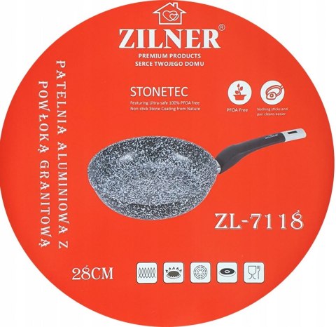 PATELNIA 26CM MARMUROWO-CERAMICZNA ZILNER STONETEC ZL-7117